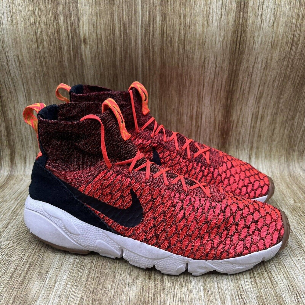 Nike Air Footscape Magista Flyknit Bright Crimson Black 816560 600 Mens Size 12